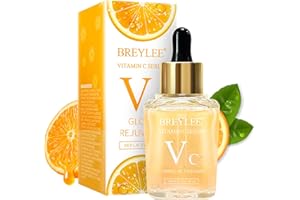 BREYLEE Vitamin C Serum for Face & Eye (1.4 oz) for Brightening Skin,Dark Spot Remover,Reduce Wrinkle,Anti Aging,Moisturizer with Hyaluronic Acid,Vitamin E,Retinol,Nicotinamide