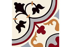 Poromoro Spanish Portuguese Azulejo Style Peel and Stick Backsplash Tile Stickers Set of 16 pcs(3.9_24)