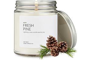 1OAK Soy Wax Candles (Fresh Pine) - Pine Candle - Soy Candles for Home Scented - Long Burning Premium - Hand-Poured (7oz.)