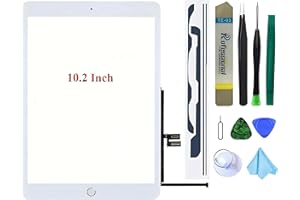 DEDYEL for iPad 7/8 Touch Screen Replacement A2197 A2198 A2200 A2270 A2428 A2429 A2430,for iPad 7th 8th Gen 10.2 Inch Digitizer Glass Replacement with Home Button+ Repair Kits(White)