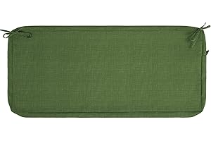 FUNHOME Outdoor Bench Cushion Covers,48" x 18" x 3", No Insert! Patio Cushion Covers for Outdoor Furniture,Water Resistant Covers 1 Pack, Moss Green(Covers ONLY)
