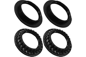 Runseaway 4Pcs E26 Lamp Shade Rings, Black Light Socket Ring Collar Rings, Threaded Reducer, Inside Diameter 1-1/2 Inch (38mm) and 1-1/4 Inch (32mm)