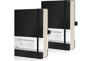 EMOMAS Lined Journal Notebook, 1 Pack (Black), 360 Pages, 9.8 inches x 6.9 inches - 100 gsm Thick Paper, Hardcover, B5