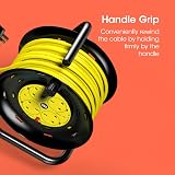 SLx Extension Lead 30m Heavy Duty Cable Reel 4 Socket UK Plug 13A view 2