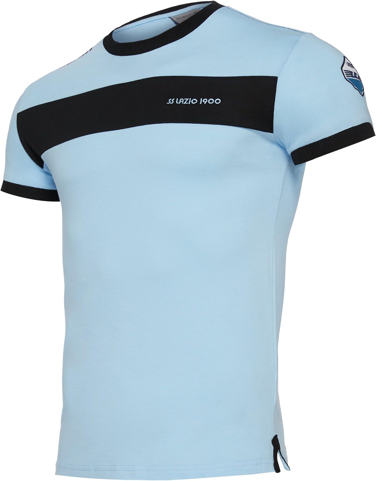 Macron, SS Lazio Junior Fan LINE Blak and Blue Soccer Jersey