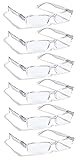 Boost Eyewear 6 Pack Reading Glasses, Clear Half