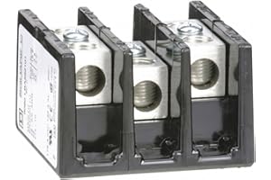 STUBDL Square D Power Distribution Block, 175 Max. Amps, Number of Poles: 3, Primary Wire Range (AWG): 14 to 2/0 AWG