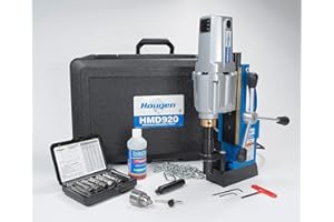 Hougen HMD920 115-Volt Magnetic Drill 3 Speed/Coolant Bottle Plus 1/2" Drill Chuck Adapter Plus 12002 Rotabroach Cutter Kit Replacement of The HMD917