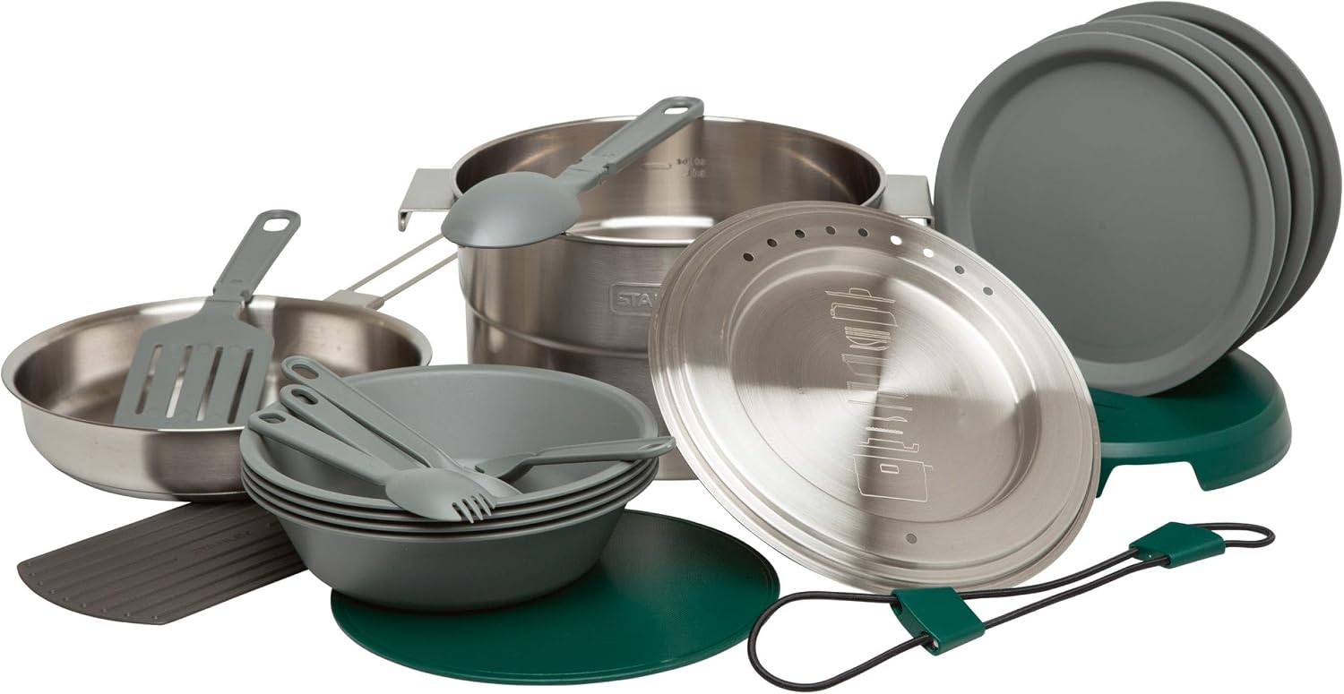 Stanley Adventure Full Kitchen Basecamp Camping Cooking Set 3.5L, 11 Piece Camp Cook Set, Outdoor Cook Set - Image 5