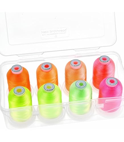 The Glow Collection - Kit Filo Glide N.40 In Poliestere - 10 Bobine Da 910m Colori Vivaci Per Cucito E Ricamo