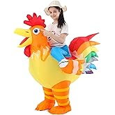 JOYBRO Inflatable Chicken Costume, Funny Rooster Costume, Riding Chicken Suit Perfect for Halloween, Carnival, Themed Parties