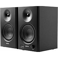 Edifier MR4 Powered Studio Monitor Speakers, 4" Active Near-Field Monitors Speaker - Black (Pair)