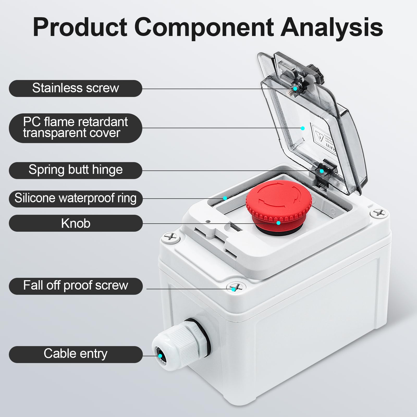 Push Stop Button Case Mua IP67 Waterproof Push Button Switch Box Mushroom Emergency Stop ...