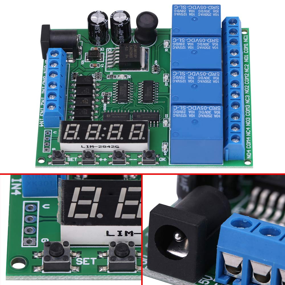 Delay Time Module DC 4Channel Multifunction Delay Time Timer Relay