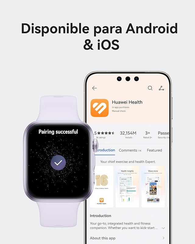 Watch FIT 5 Smartwatch, GPS, 1,82″ Pantalla AMOLED, 2500Nits, Blanco