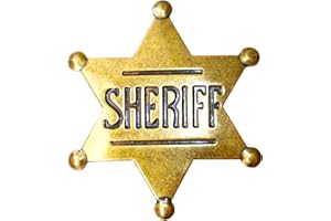KEGUMINGX Sheriff Badges Police Badge Deputy Sheriff Badge Metal Sheriff Badge for Women and Adult Cowboy Party Decoration Badge, Western Cowboy Police Vest Badge Men Sheriff Badge