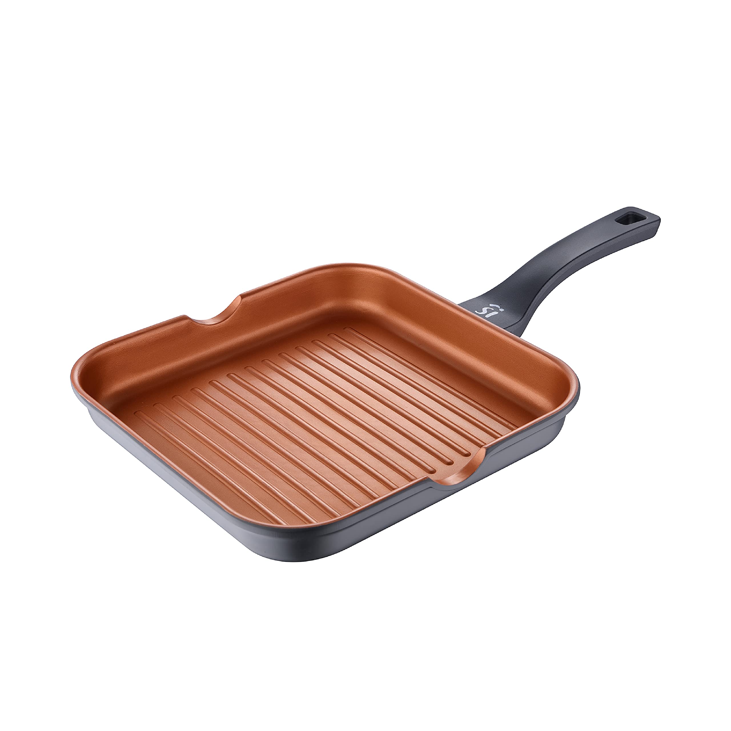 SAN-IGNACIO-Bronze-Sarten-Grill-Antiadherente-de-28-x-28-x-45-cm-Fabricada-con-Aluminio-Fundido-Distribucion