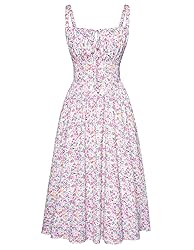 Coquette Dress for Women Floral Sundress Midi