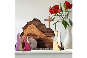 ERPMEL Nativity Easter Wooden Resurrection Puzzle: Religious Jigsaw Decoration - Christian Story Design Decorations