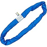LIFTEX® - Trusted Since 1955 | Blue ENR7 x 4' Endless Dual-Cover Polyester Round Sling (V:21200; C:17000; B:42400) | Lifting Rigging Moving Towing Hoisting