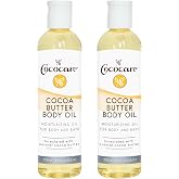 COCOCARE Cocoa Butter Body Oil with Vitamin E for Skin, 8.5 fl oz, 2 Pack | Lightly Scented, Quick Absorbing for Softer Skin, Fully Hydrating Body Oil for Bath, Shower, Massage, and Daily Skincare
