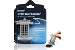 AODAYS Drain Hair Catcher, Drain Protector and Hair Catcher for Bathroom Drains, Fits 1.5” – 1.75” Bathtub and Shower Drains-2024New (Grey)