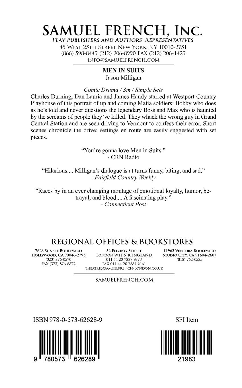 Men In Suits Milligan Jason 9780573626289 Amazon Com Books