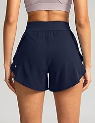 Soothfeel High Waisted Athletic Running Shorts for