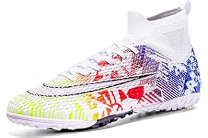 tevzolpa Soccer Cleats Mens Womens Indoor Soccer Shoes Wide Baseball Turf Shoes Youth Rugby Shoes Adult Artificial Ground AG FG TF Football Boots