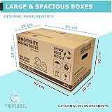 Triplast MoveRite Large Moving Boxes 52x30x30cm Pack of 10 with Bubble Wrap view 2