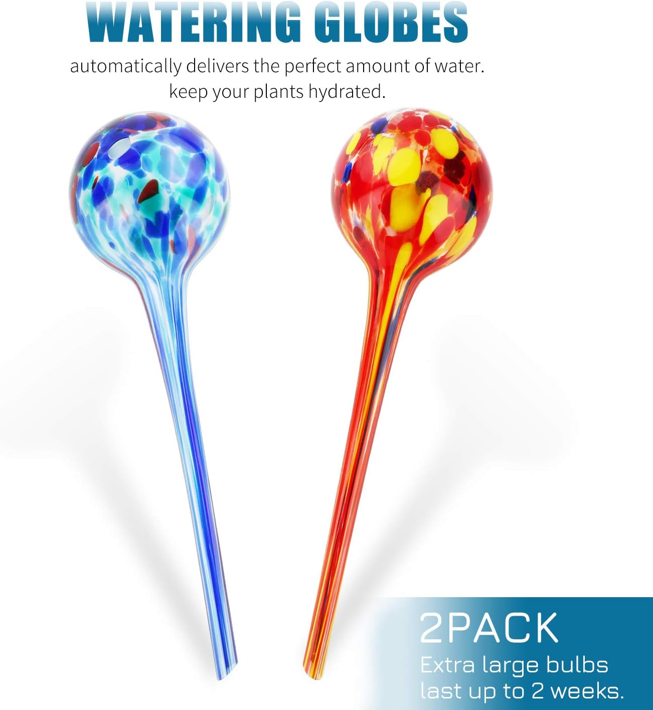 Brajttt Plant Watering Globes, 2 Pieces Automatic Watering Bulbs, Cute Glass Watering Globes with 2 Tags : Garden & Outdoor