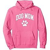 Dog Mom - Vintage Distressed Design - Funny Dog Paw Pullover Hoodie