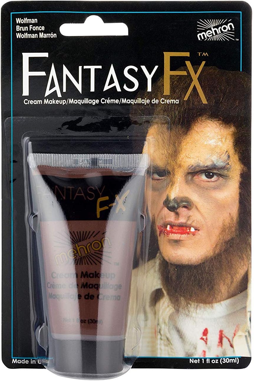 Mehron Makeup Fantasy F/X Water Based Face & Body Paint (1 oz) (WOLFMAN BROWN) - Image 3