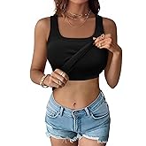 ANRABESS Womens Tank Tops Built in Bra Summer Scoop Neck Sleeveless Basic Tee Ribbed Fitted Casual Shirts 2026 Trendy Clothes