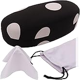 MyEyeglassCase Hard Sunglasses case - Women Glasses Case Holder - Large Durable Eyeglass Case Hard Shell with Pouch & Cloth