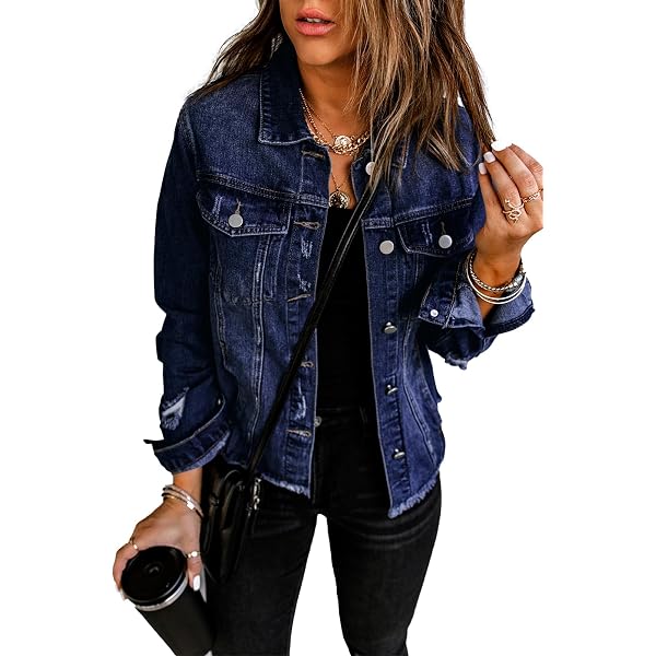 Veste En Jean Plugg Taille M Pour Fille/Ado - Style Dénim à Longues Manches