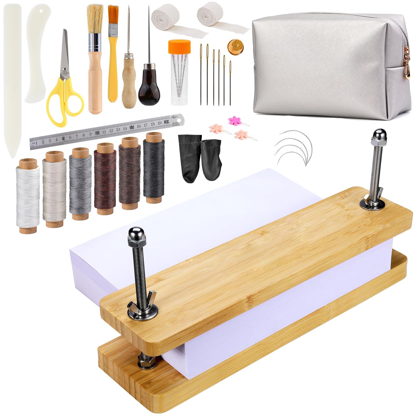 Book Binding Kits with 49 Pcs Hand Bookbinding