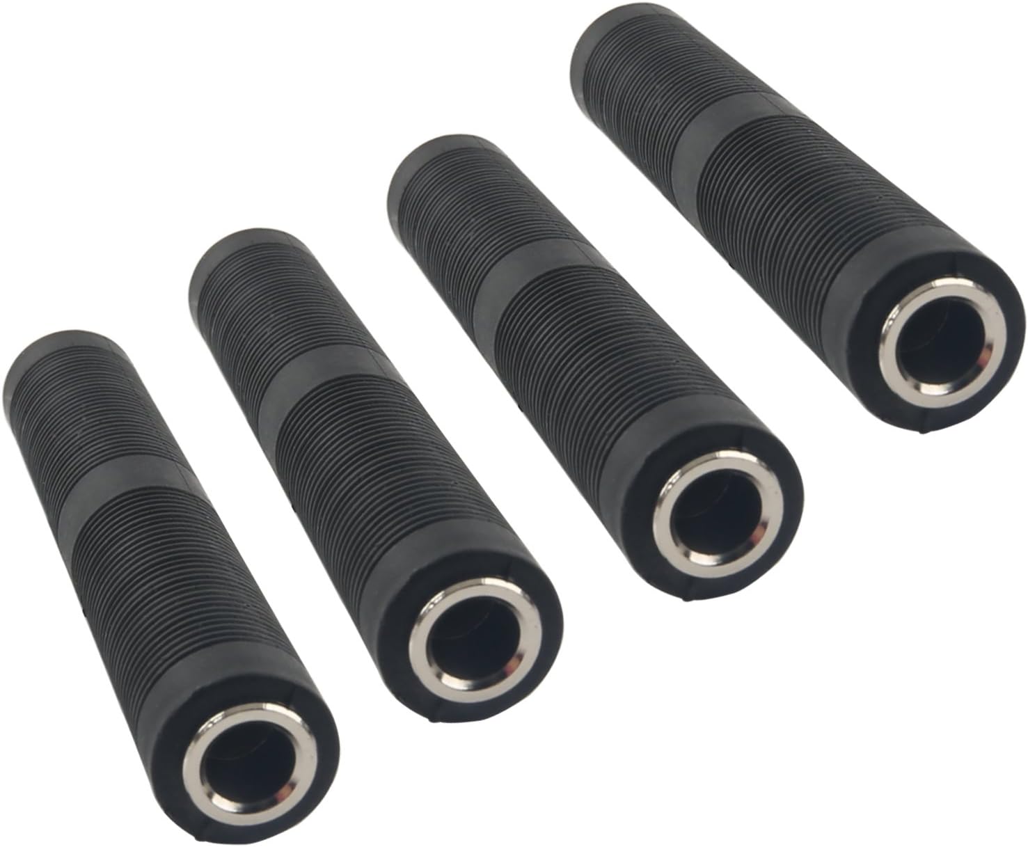 Devinal 4-Pack 1/4 Inch 6.35mm TRS/TS Female to Female Coupler Stereo Adapter Joiner