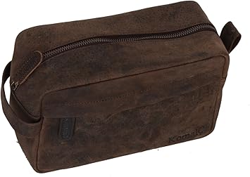 komalc leather toiletry bag