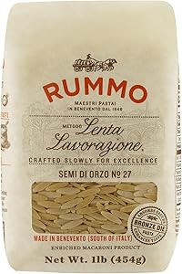 Rummo Semi Di Orzo Pasta N.27 - Orzo Pasta Noodles, Dry Pasta, Durum Wheat Orzo, Small Pasta, Imported from Italy - 16 Ounce 
