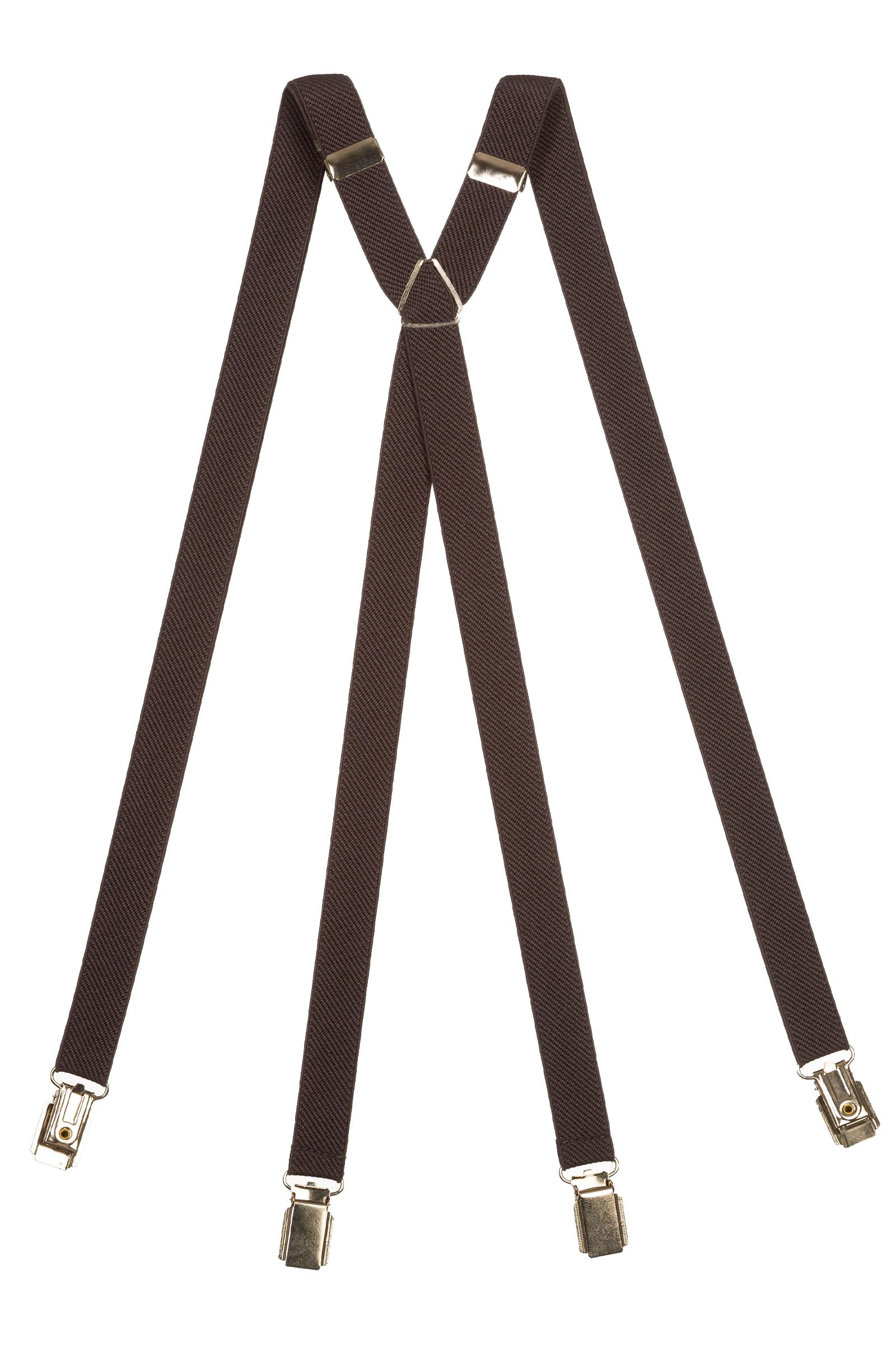 Olata Skinny Classic Style Fully Adjustable X-Shape Clip on Braces/Suspenders - 2cm. Dark Grey