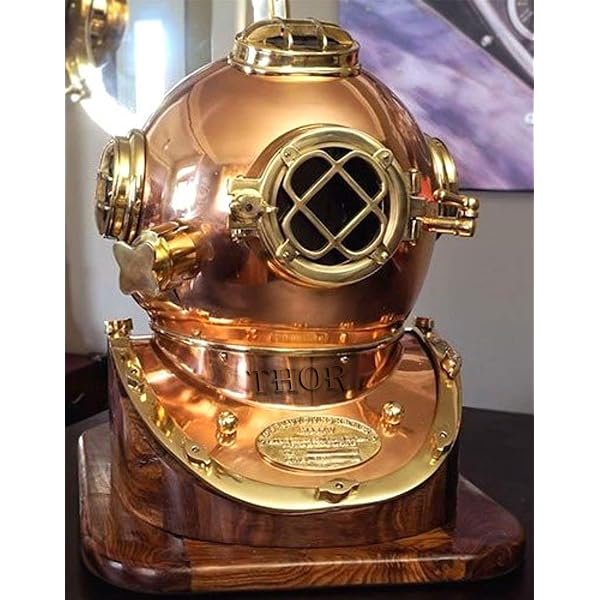 Nautical Decor Piece Brass Scuba Diving Helmet Mark V - US Navy Vintage ...