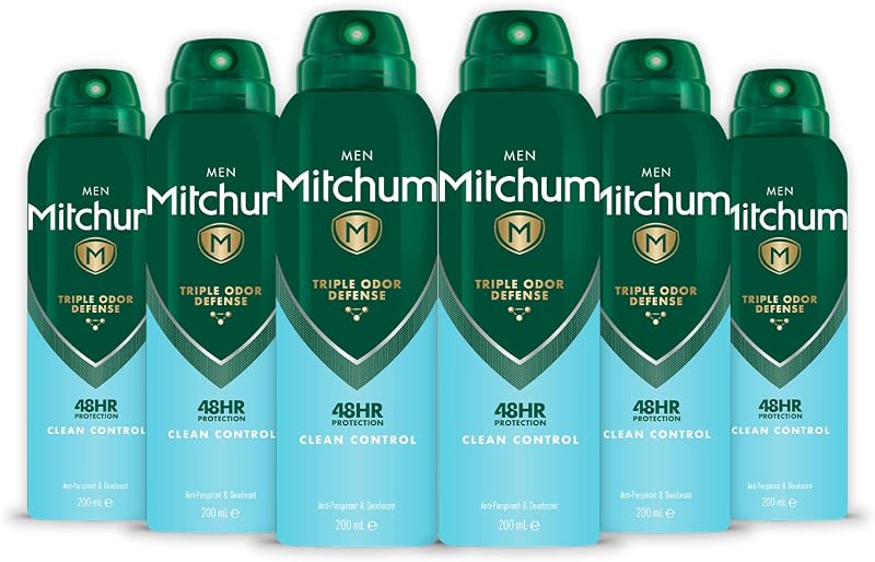 Mitchum Men Clean Control Triple Odour Defence 48HR Deodorant Spray 200ml (Pack