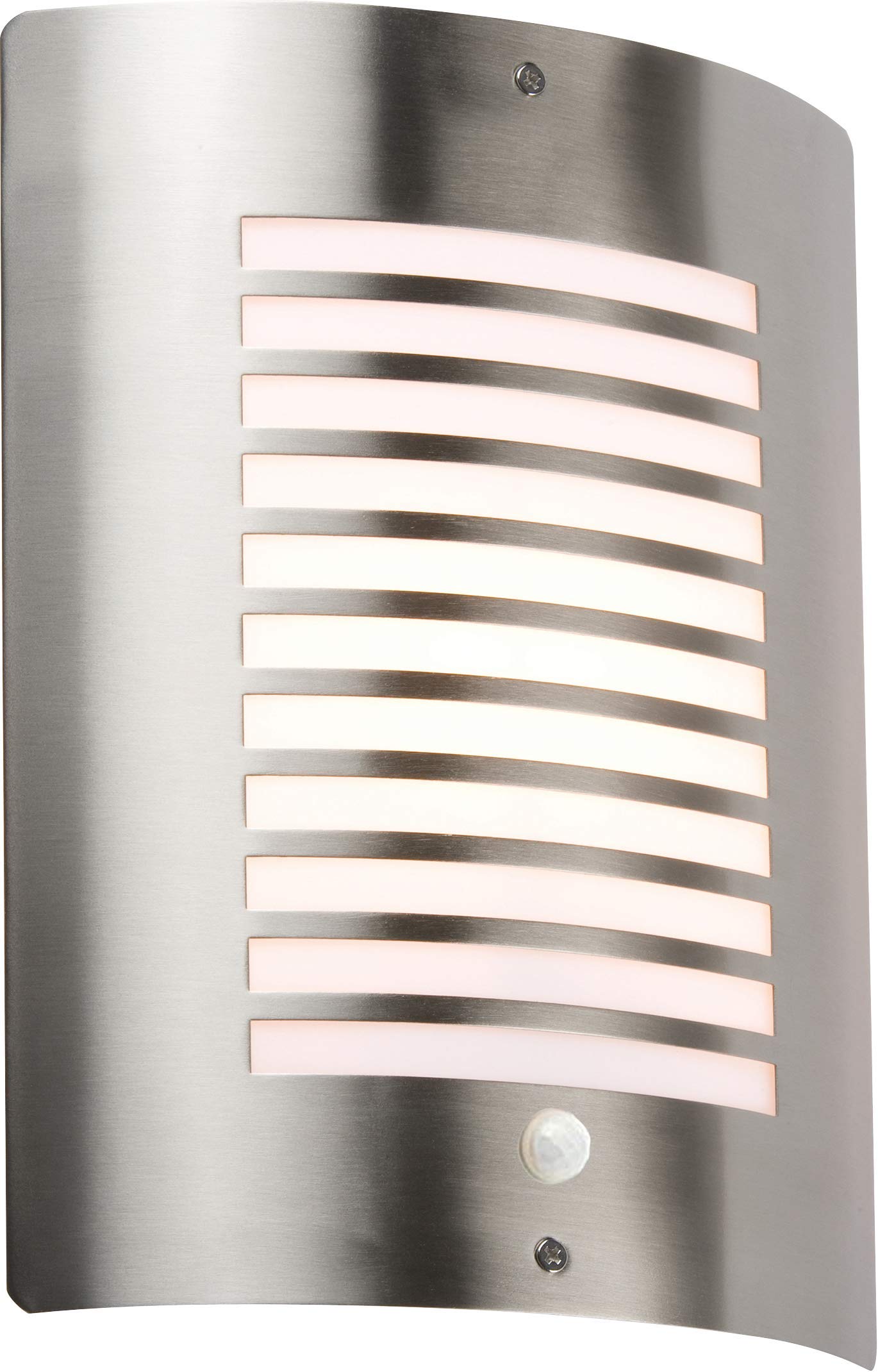 Knightsbridge NH028S Outdoor Wall Light with PIR Sensor, Stainless Steel