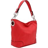 Hobo Shoulder Bag with Big Snap Hook Hardware