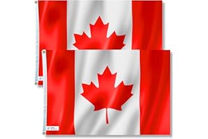 Canada Flag, Canada Flag 3x5, Canadian Flag - By ByFloProducts - Lightweight, 3'x5', 100% Polyester, Silk Printed, Bright And