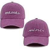 2 PCS Mama and Mini Hats for Women Girls 3-10 Years, Adjustable Embroidered Cotton Mom and Daughter Baseball Cap