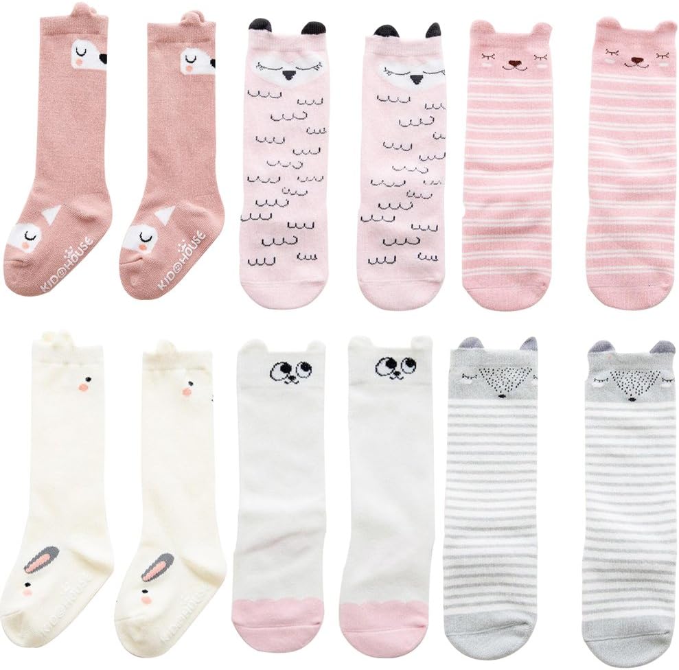 October Elf Unisex Baby Knee High Stockings Tube Socks 6 Pairs