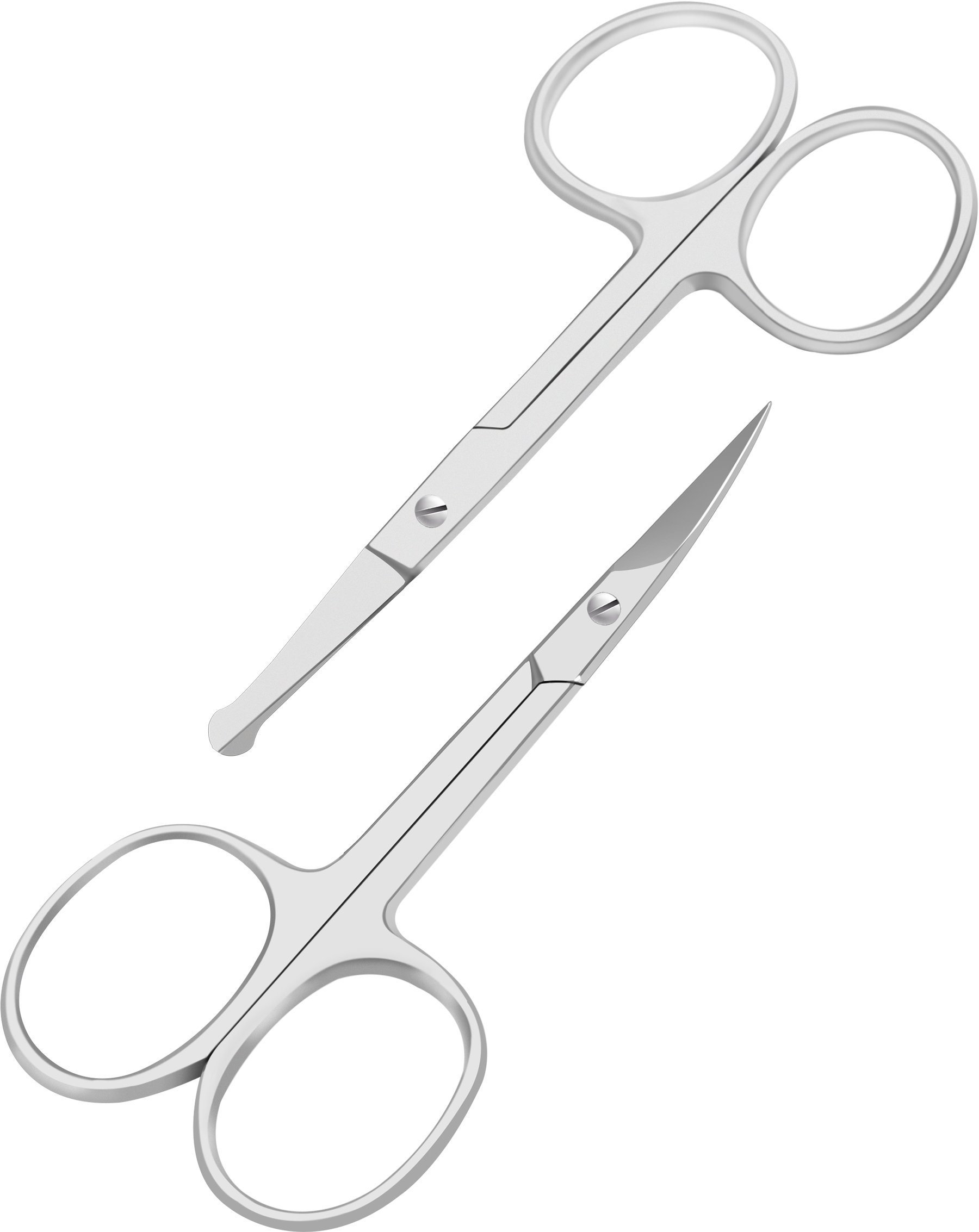 Curved and Rounded Facial Hair Scissors For Men Moustache Scissor