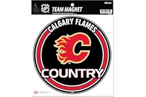 Rico Industries NHL Hockey Calgary Flames 8" Round Magnet